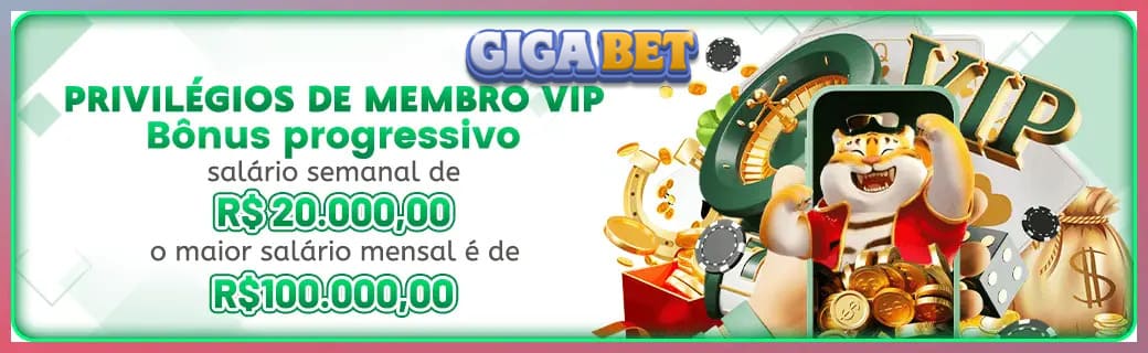 GIGABET bônus — cashback 15 por cento e níveis VIP